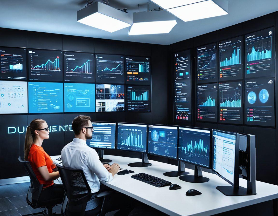 A vibrant collage depicting the journey of web solutions: a sleek server room representing backend development, a creative brainstorming session in a modern office, and a dynamic digital marketing strategy board with charts and graphs. Include diverse team members collaborating with cutting-edge technology and futuristic UI/UX design elements. super-realistic. vibrant colors. high-tech ambiance.